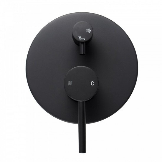 Round Matte Black Rainfall 12inch Shower Head And Slide Shower Bathroom Twin Shower Set With Wall Mixer